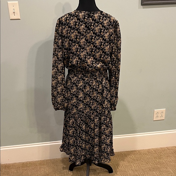 Orange Creek Black and Cream Floral Long Sleeve Dress-Like New! - Picture 3 of 8